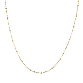 Perline gold-plated steel necklace