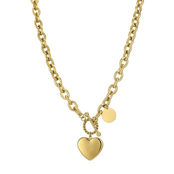 Corazon gold-plated steel necklace