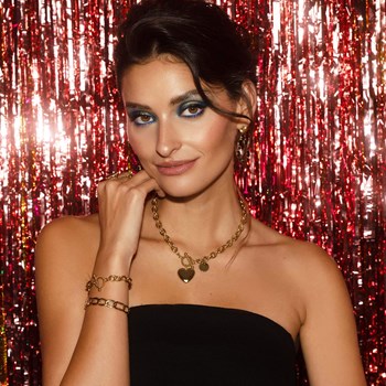 Corazon gold-plated steel necklace