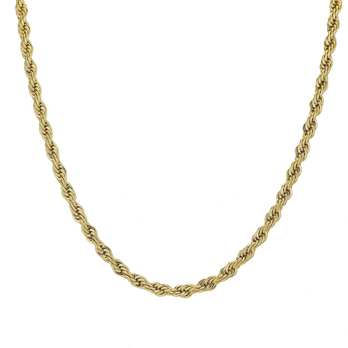 Collier Torsada acier doré or - vue 2