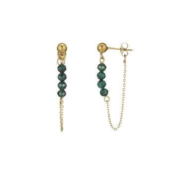 Boucles Isa Pierres Malachite