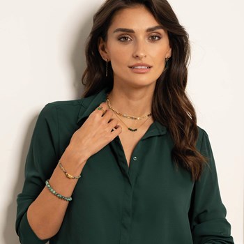 Boucles Isa Pierres Malachite