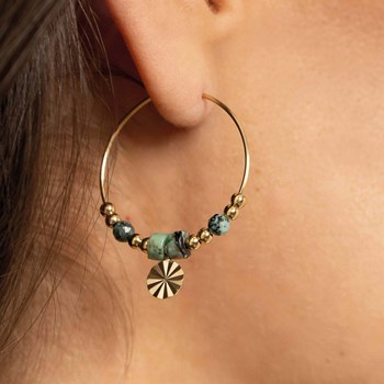 Boucles Cancun Pierres Pin Africain