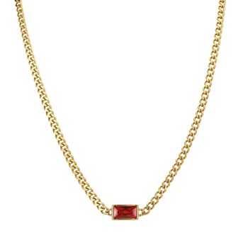 Necklace Mila Strass red