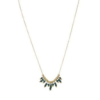 Boheemse groene kristallen ketting