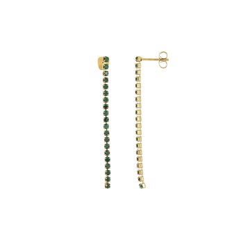 Boucles Avenue strass verts