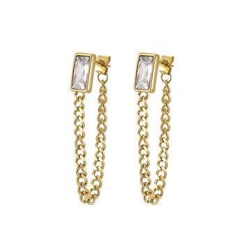 Boucles Mila Strass blanc