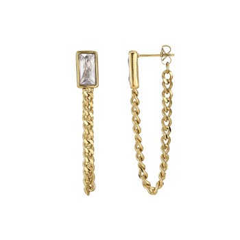 Boucles Mila Strass blanc