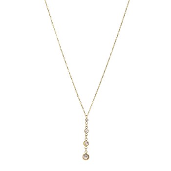 Necklace Storia zircons gold-plated steel