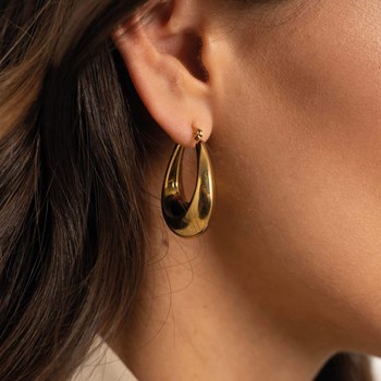 Boucles Capri acier doré or