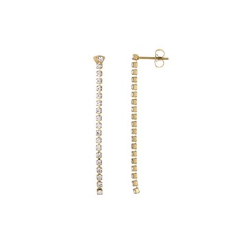 Boucles Avenue strass blancs