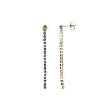 Boucles Avenue strass bleus
