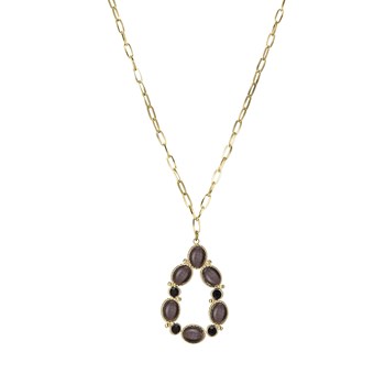 Aurora zwarte kwarts ketting