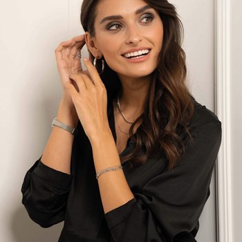 Round steel hoop earrings