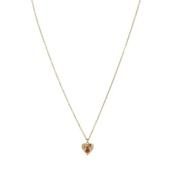 Collier Tenerife acier doré or strass