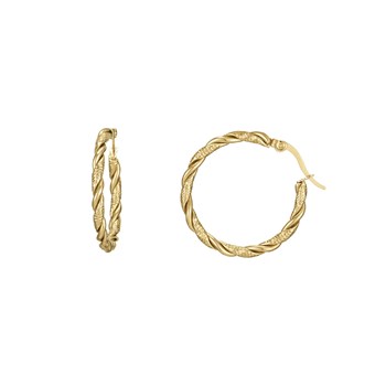 Andréa gold-plated steel hoop earrings