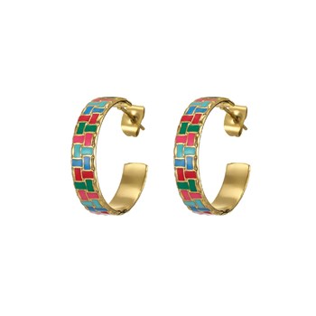 Boucles Rio multicolores acier doré or
