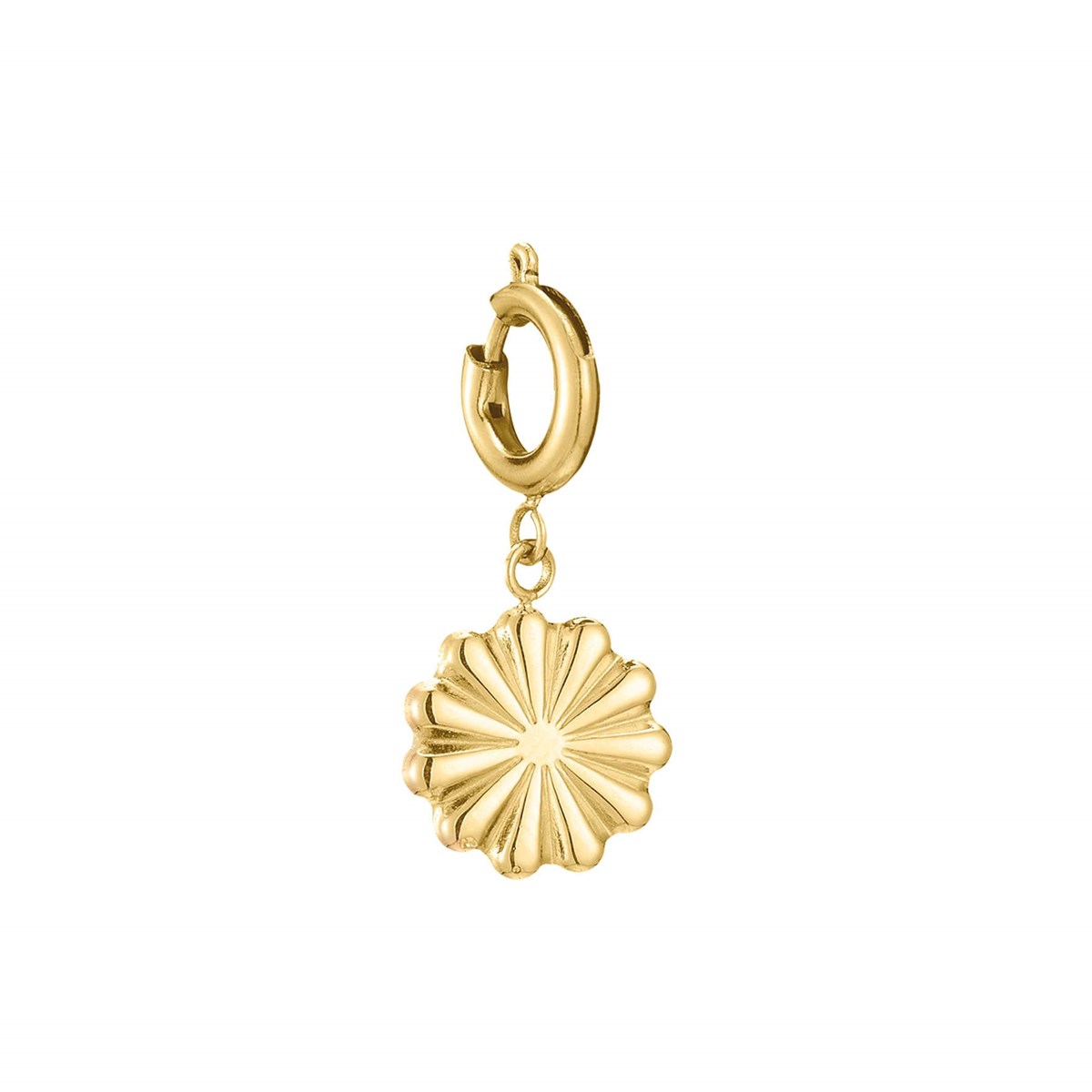 Charm Marguerite acier doré or - vue 2