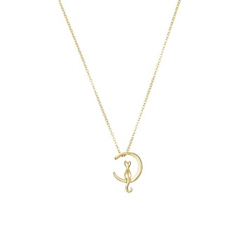 Miauwketting in verguld staal