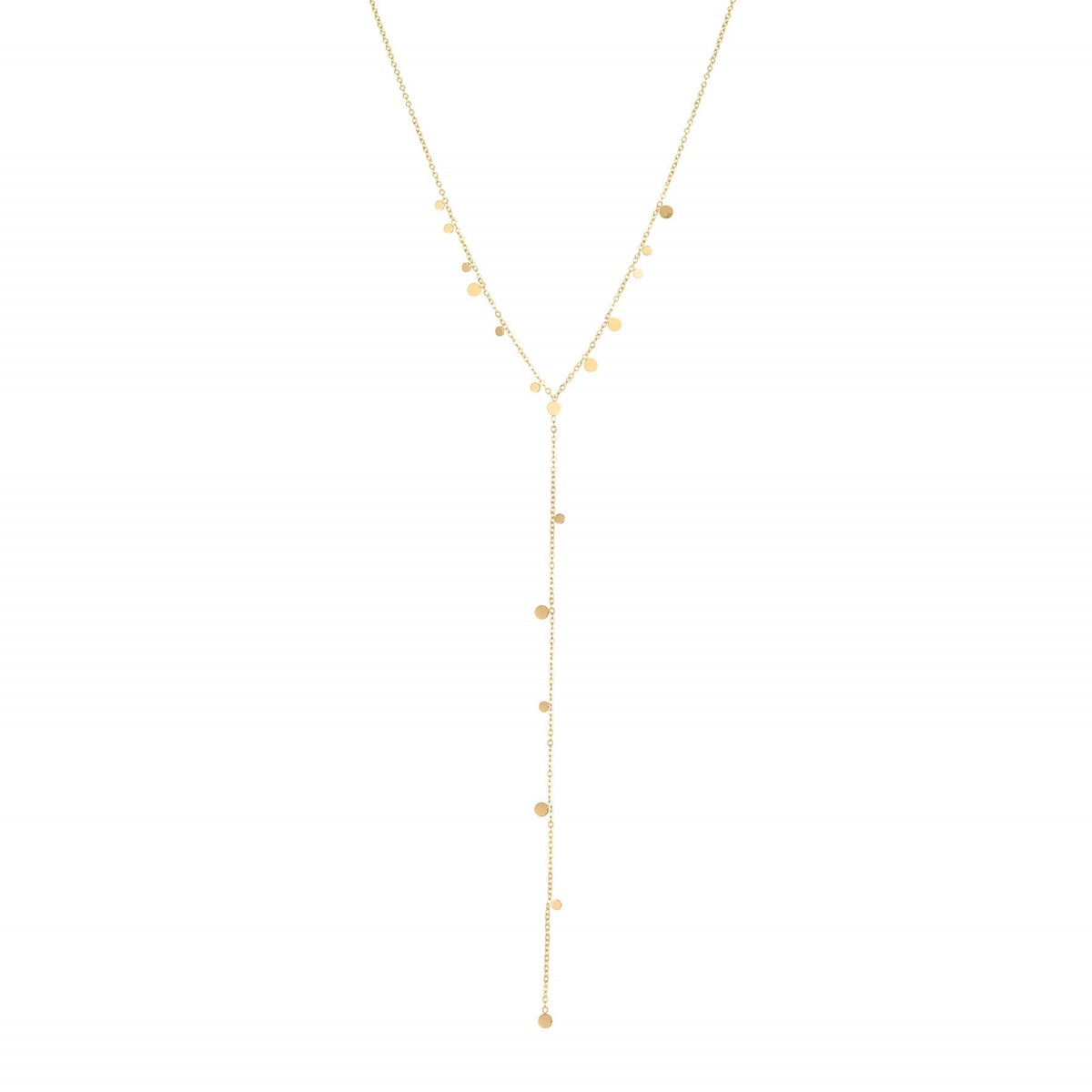 Collier Infinity acier doré or