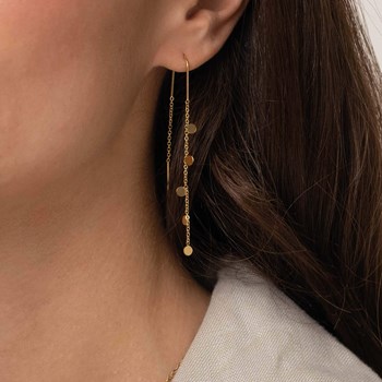 Boucles Infinity acier doré or