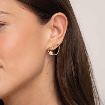 Forever gold-plated steel earrings