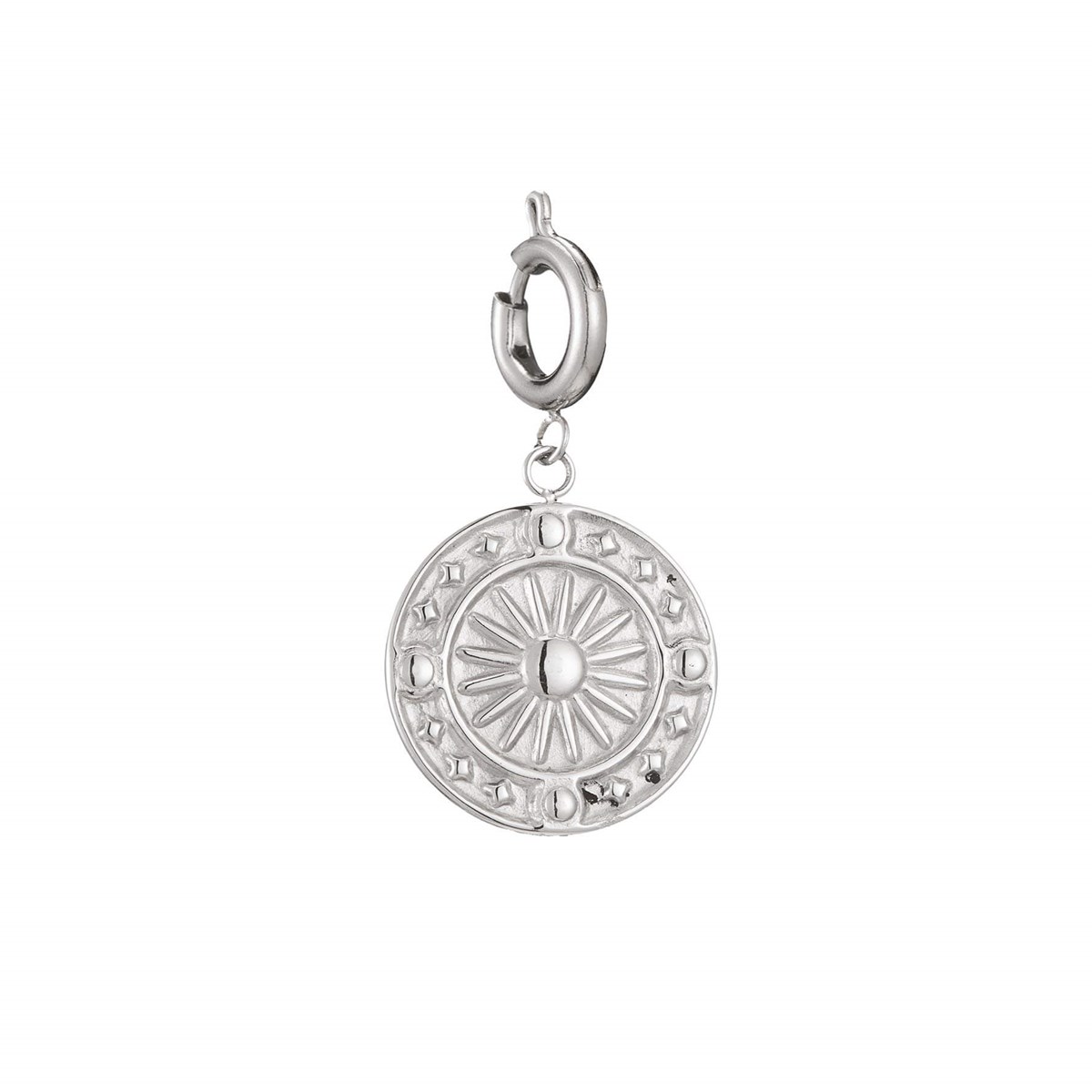 Charm acier rose des vents