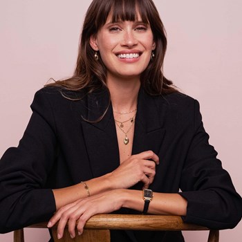 Poème gold-plated steel earrings