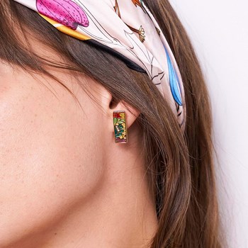 Boucles Artiste multicolores acier doré or