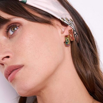 Boucles Artiste multicolores acier doré or