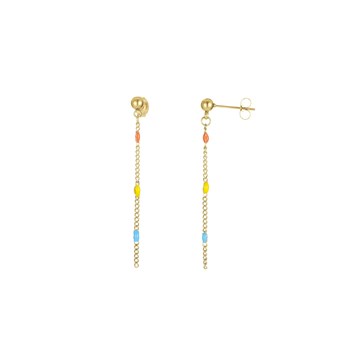 Multicolored Rosary Earrings