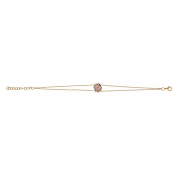 Bracelet femme arbre de vie et oxyde violet - Plaqué or