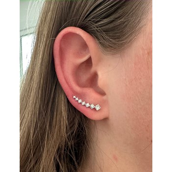 Oorbel oorkruiper rivier van diamanten