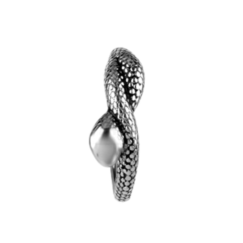 Piercing conch serpent acier chirurgical 8mm - vue 3