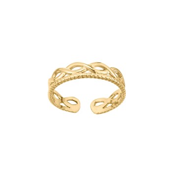 Bague multi infini acier doré or