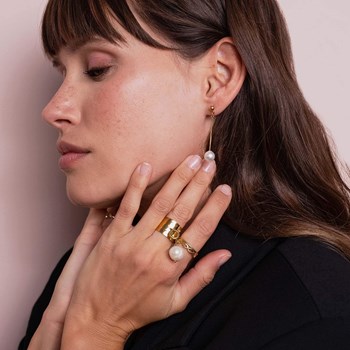 Bague multi infini acier doré or