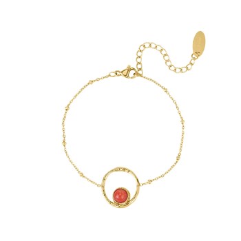 Ovia Aventurijn oranje armband
