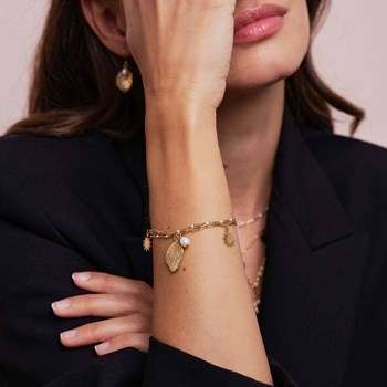 Bracelet Poème acier doré or