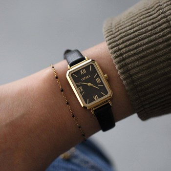 Zwarte waterdruppel armband