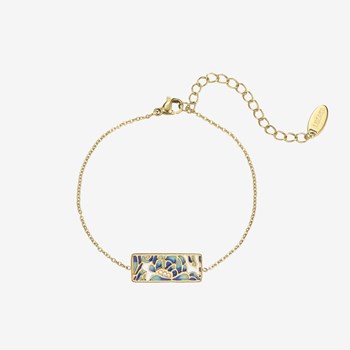 Artiste armband blauw staal goud
