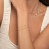 Bracelet Rosaire blanc doré or - vue V2