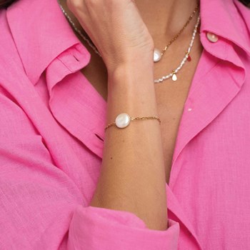 Bracelet Nacre acier doré or