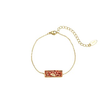 Bracelet Artiste rouge doré or