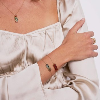 Artiste rood gouden armband