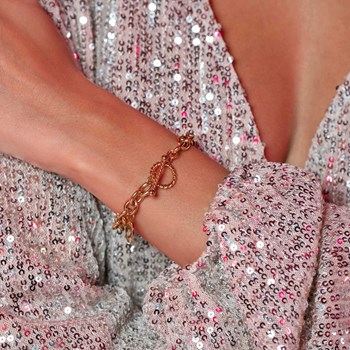 Bracelet Corazon acier doré or