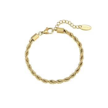 Bracelet Torsada acier doré or