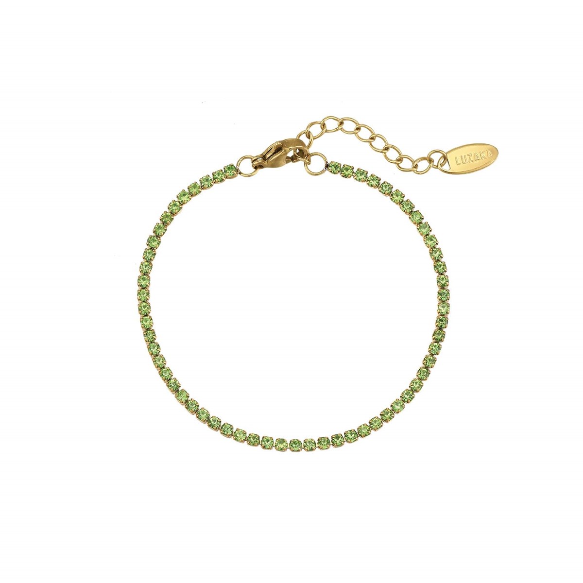 Bracelet Riviera strass vert