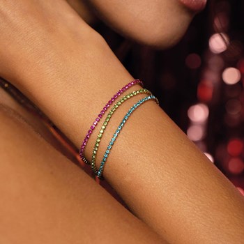 Bracelet Riviera strass bleu