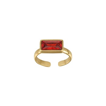 Bague Mila Strass rouge