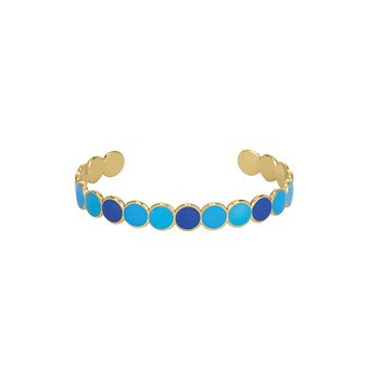 Baia staal blauwgouden band
